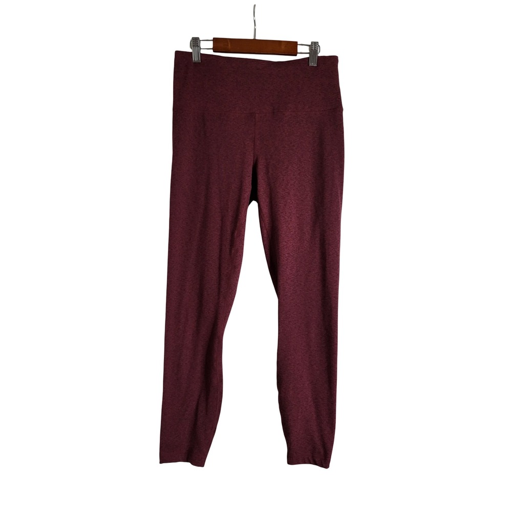 Yogalicious Lux Womens High Waist Leggings Burgundy Heathered Space Dye Medium